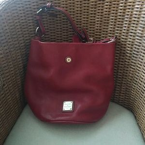 Dooney & Bourke classic red bucket bag